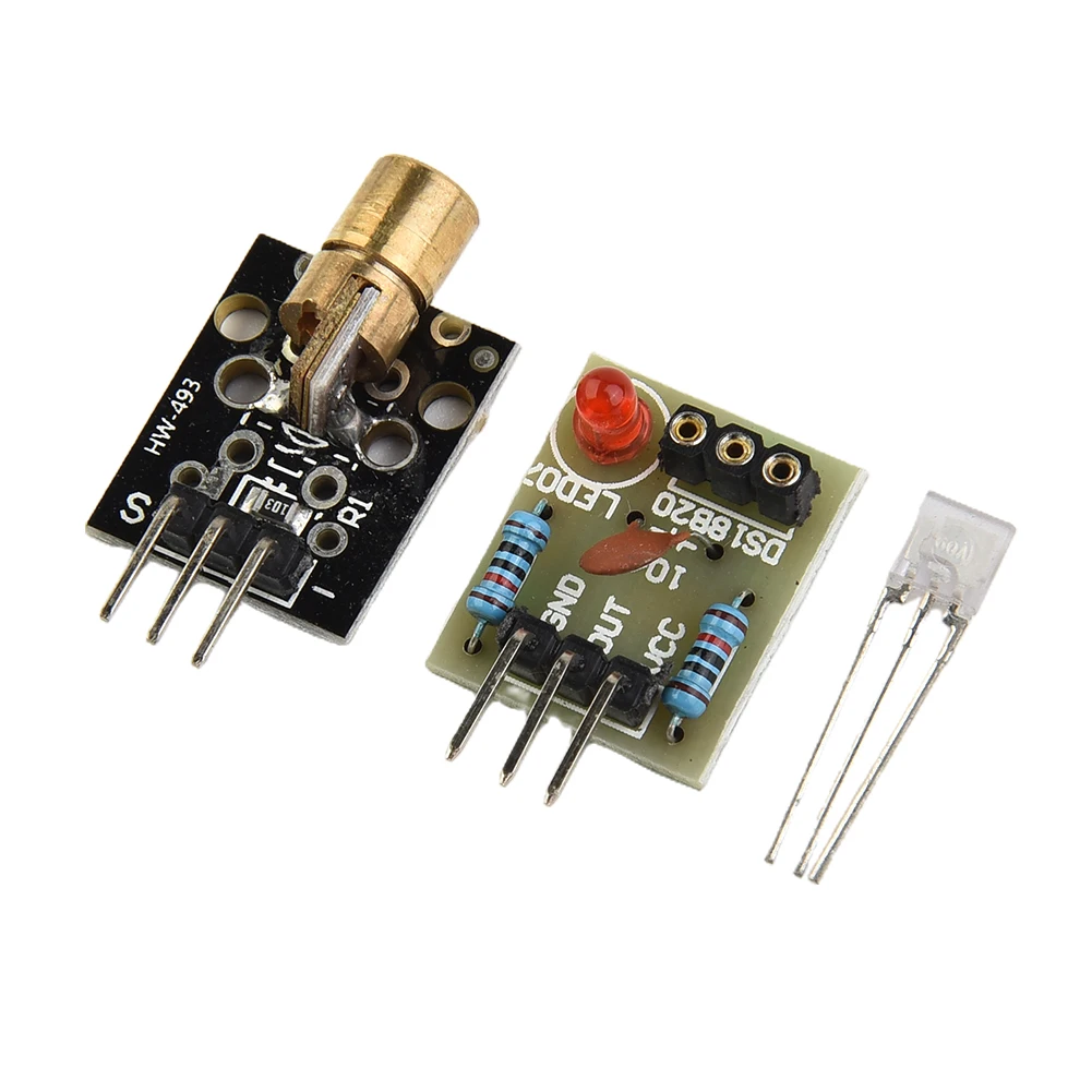 

650 nm Sensor Module Board Laser Parts Receiver Replacement Set With KY-008 Transmitter 5V Durable New Portable