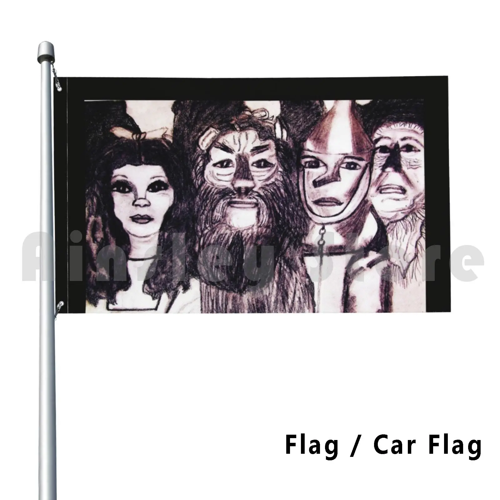 Botola E Friends Da Oz Outdoor Decor Flag Car Flag Land Of Oz Frank L Baum Dorata Gale The Lion Da Oz The