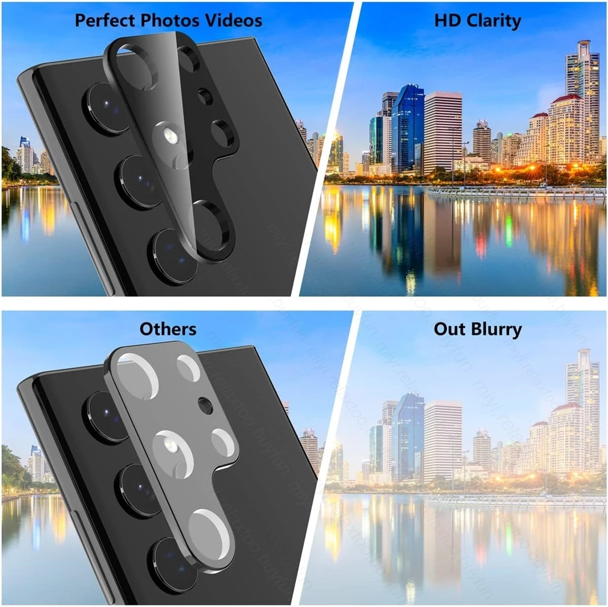 Premium 3D Curved HD Rear Camera Lens Protector - Tempered Glass, Case Friendly Design