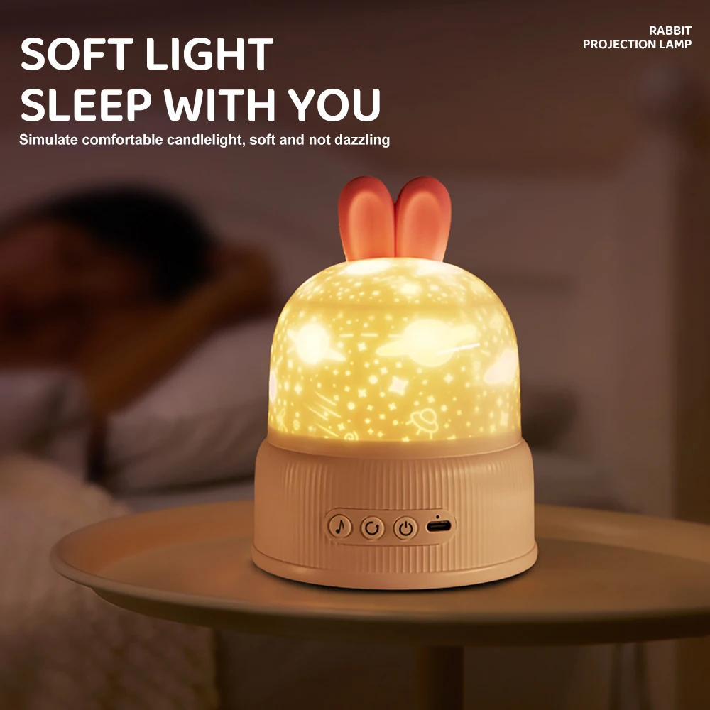 Kawaii Projector Night Light For Nursery Rotated Kids Ocean Projector Sleeping Lamp For Party Birthdays Christmas Gifts 6