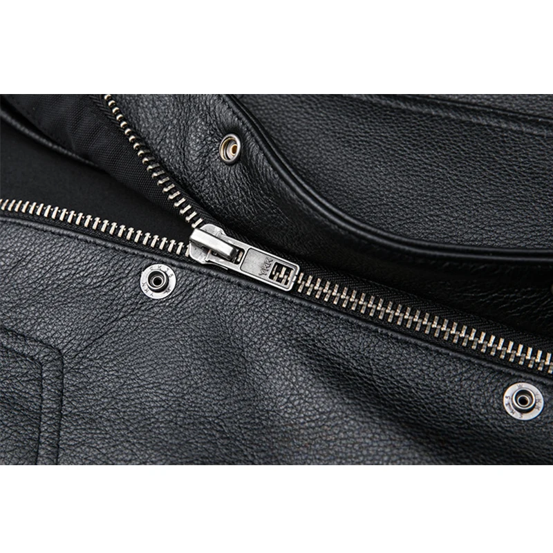 2024 New Men's Leather Vest Zipper Button Casual Motorcycle Vest Men's Punk Rock Sleeveless Leather Tops