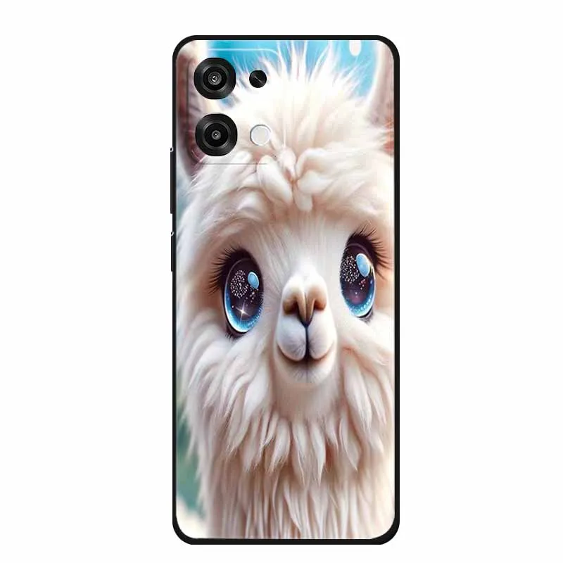 Slim Black Silicone Soft Phone Case with Colorful Design – Durable Back Cover