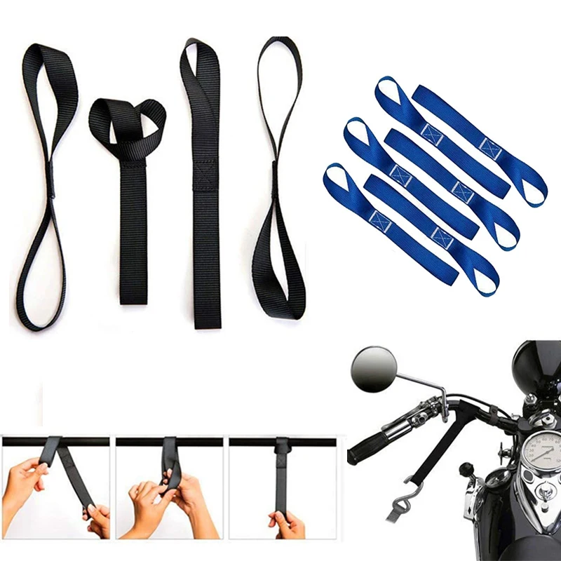 Cargo straps cargo tie down strap tie down straps lashing strap Car Motorcycle Packing Tie Downs Loop Strap Trunk Cargo Luggage Fixed Durable Mutipurpose Nylon Soft Straps Auto Accessories