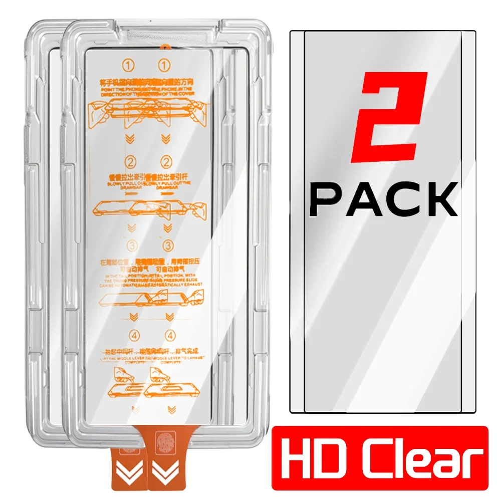 Easy Install Privacy Screen Protector with HD Clear Tempered Glass