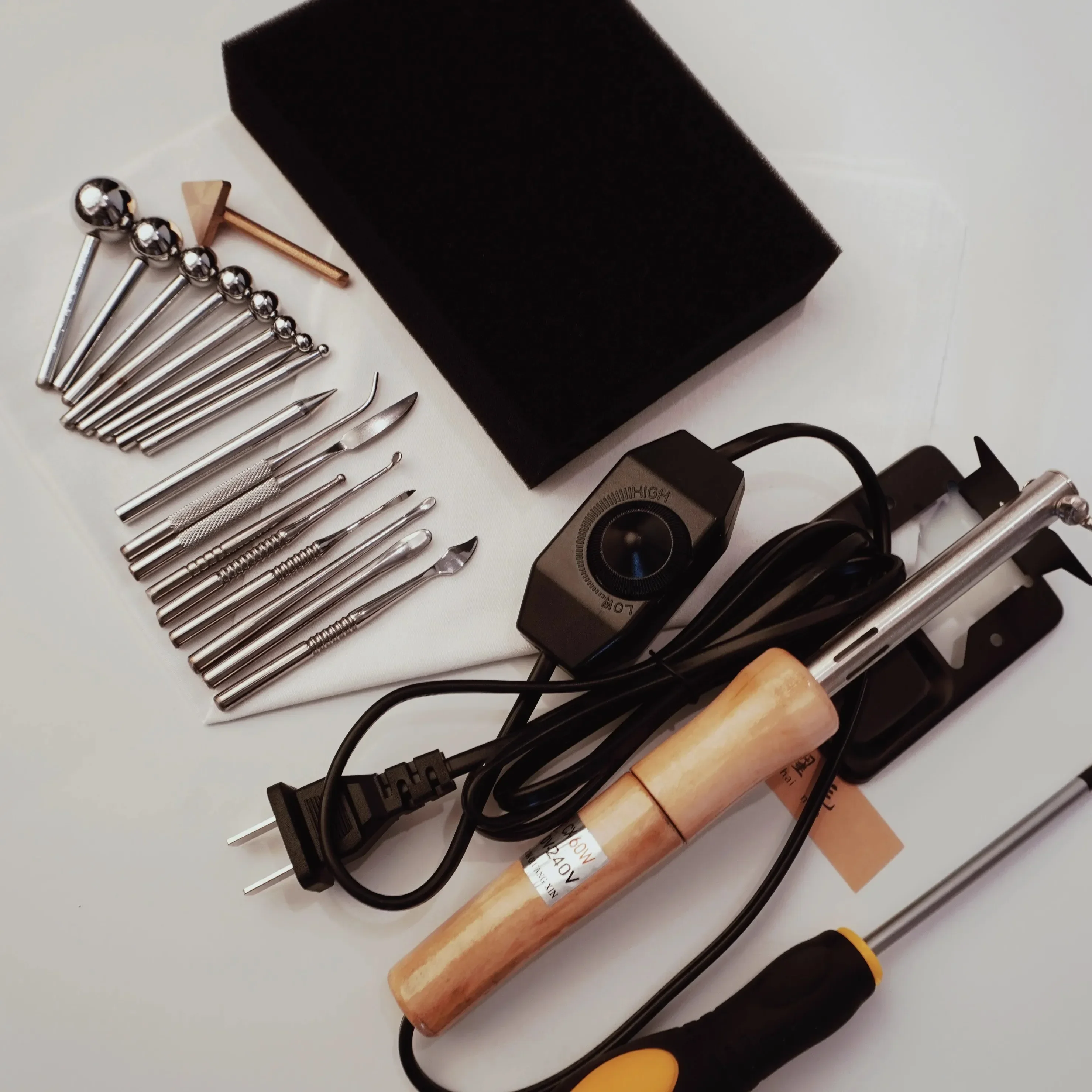 DIY Sheet Metal Tools Set 220V Setting Temperature Adjustable Soldering Iron 18 Ironing Trowel