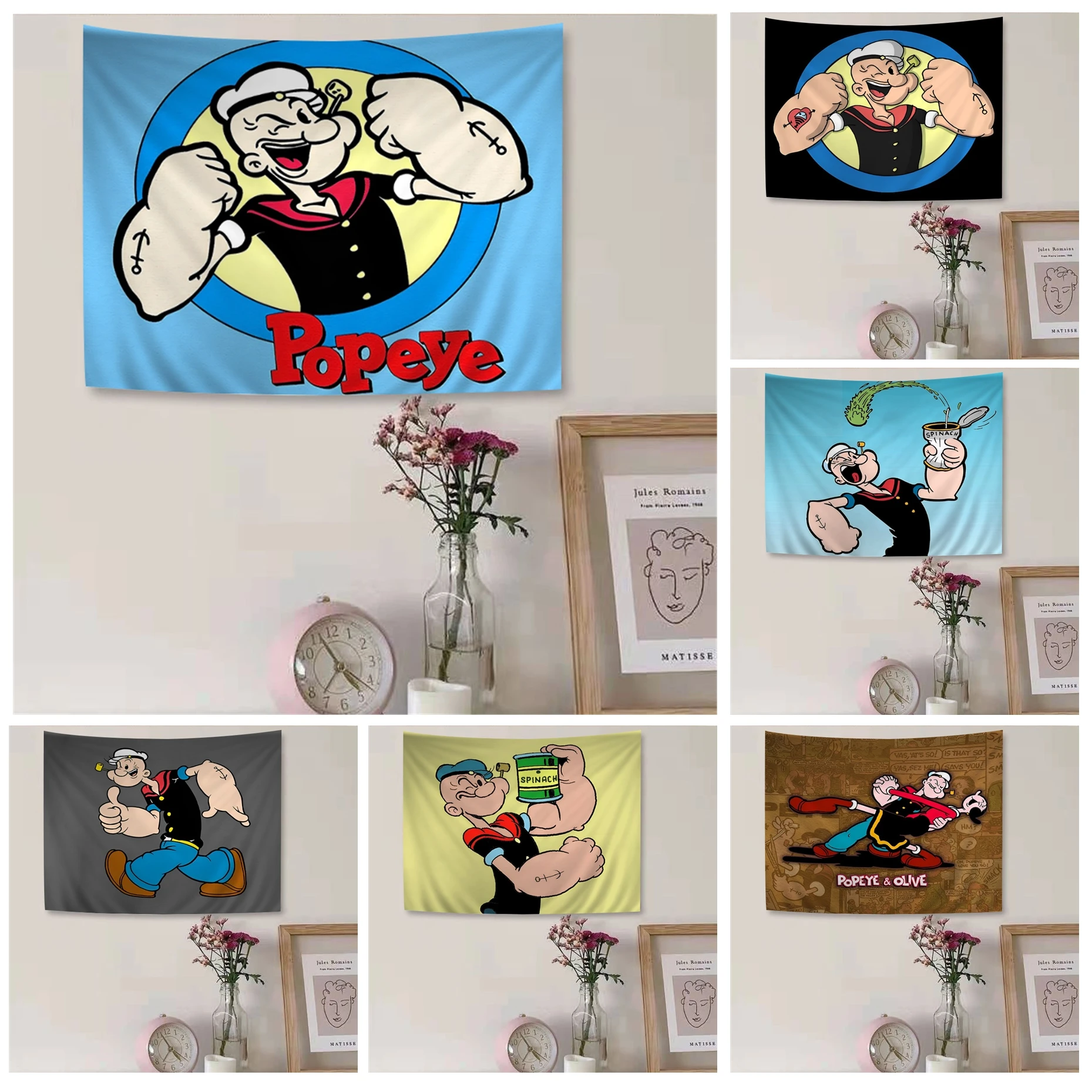 

Anime P-popeye-Sailor Tapestry Cartoon Tapestry Wall Hanging Decoration Household Home Decor