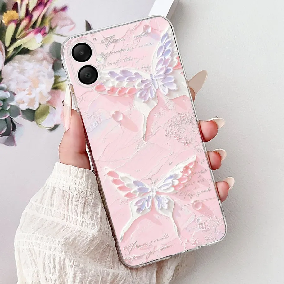 Floral Love Heart Soft Silicone Phone Case - Elegant TPU Cover