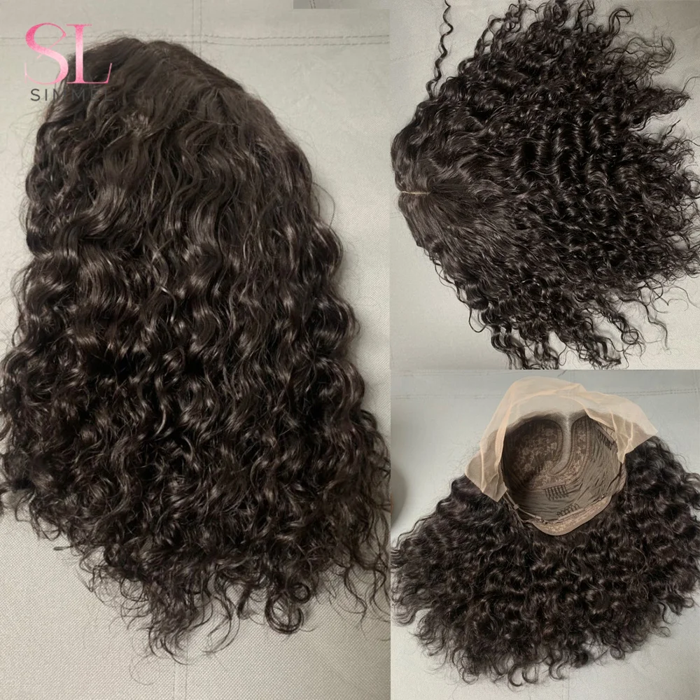 Short Curly Bob Brazilian Human Hair Lace Front Wigs 13X4 Lace Frontal 4x4 Closure Deep Wave Wig For Black Women 180 Density