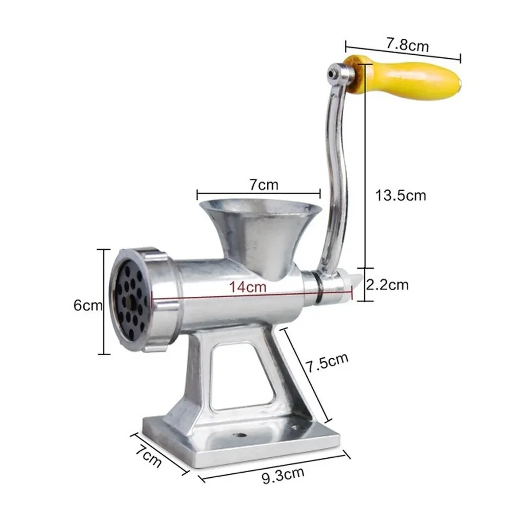 Aluminium Alloy Hand Operate Manual Meat Grinder Sausage Beef Mincer Crank & Tabletop Clamp Kitchen Home Tool meat grinder food grinder attachments