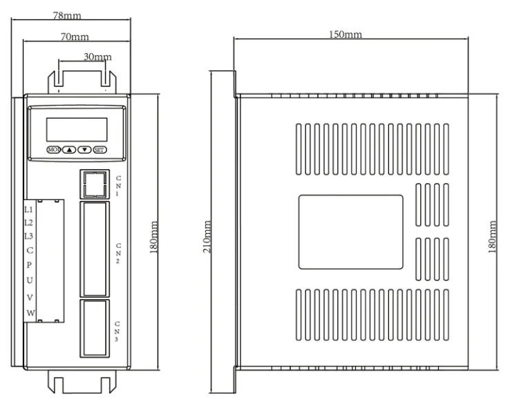 90ST-M02430 220V 750W AC Servomotor 3000 U/min 2,4 N.M. 0,75KW Servomotor Einphasiger AC-Antrieb Permanentmagnet Passender Treiber – Detail 3