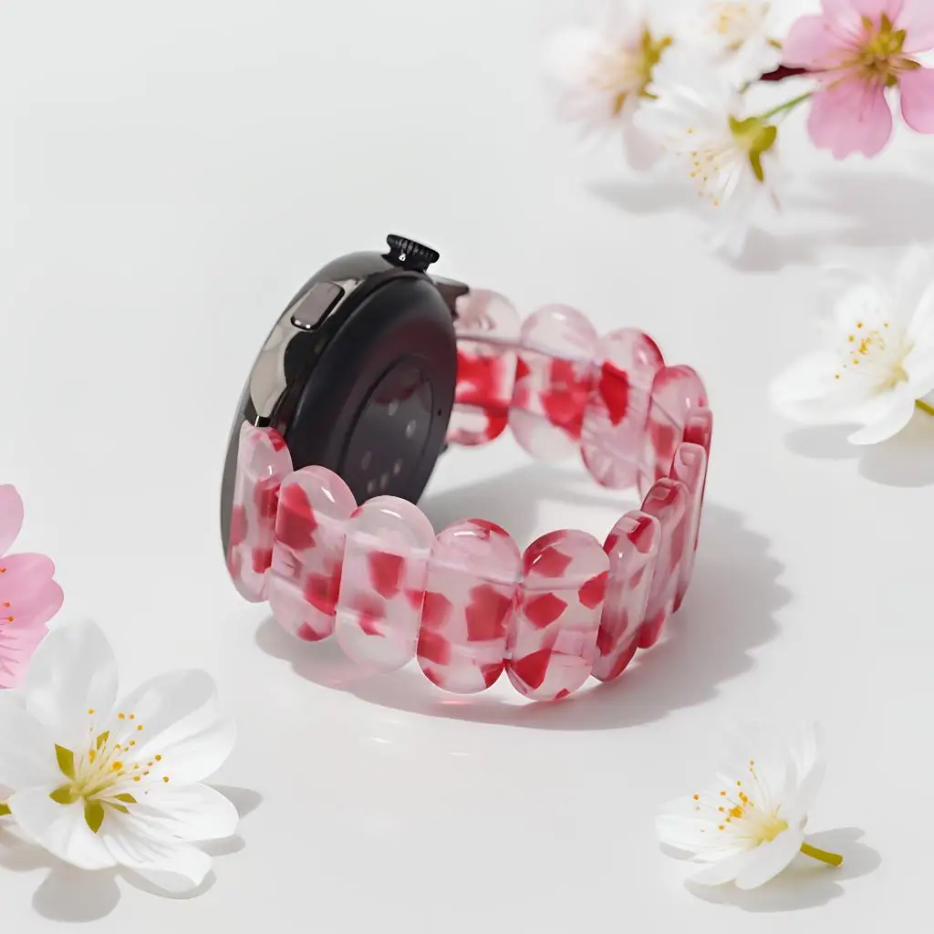 Stylish Elastic Resin Strap Bracelet for Smartwatches – Unisex Design