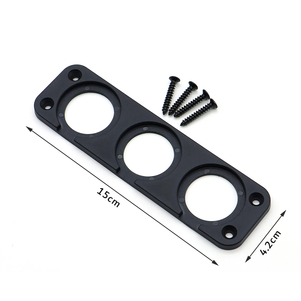 1 2 3 4-Loch-USB-Steckdose, schwarzes ABS-Gehäuse, Halter-Set, Montage für Auto, Boot, LKW, Armaturenbrett, Zigarettenanzünder-Buchse – Detail 8