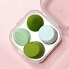 4pcs Makeup Sponge Powder Puff Dry and Wet Combined Beauty Cosmetic Ball Foundation Powder Puff Bevel Cut Make Up Sponge Tools 4