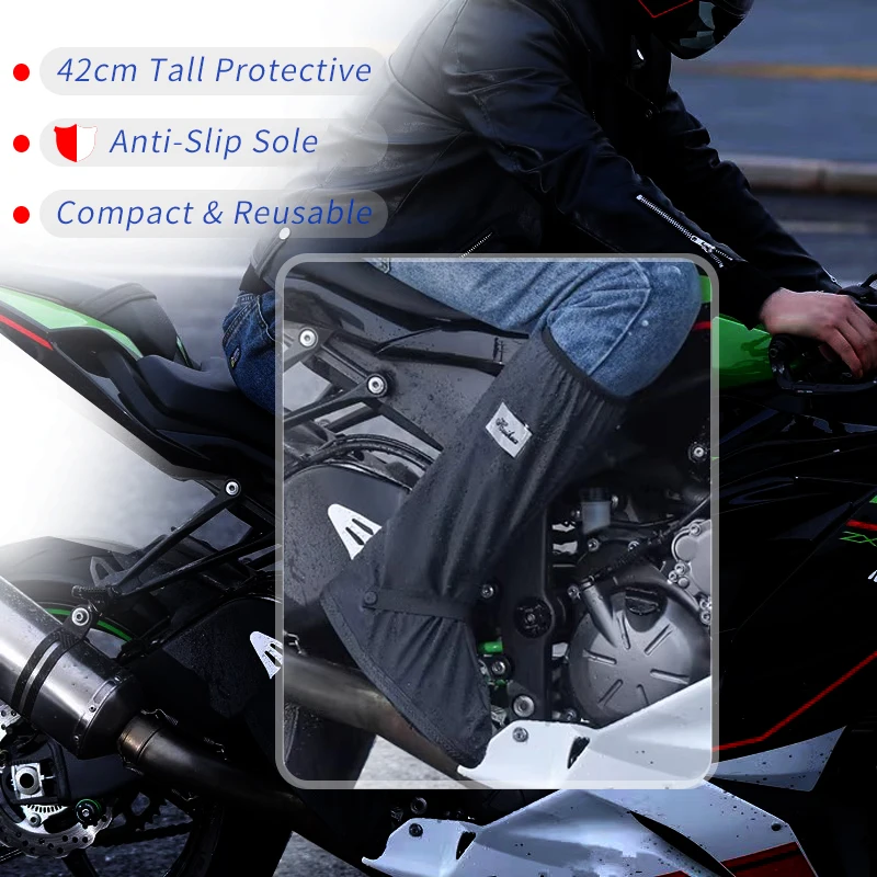 Shoe Covers 42cm Waterproof PVC Unisex for Motorcycle Bike Work Safety