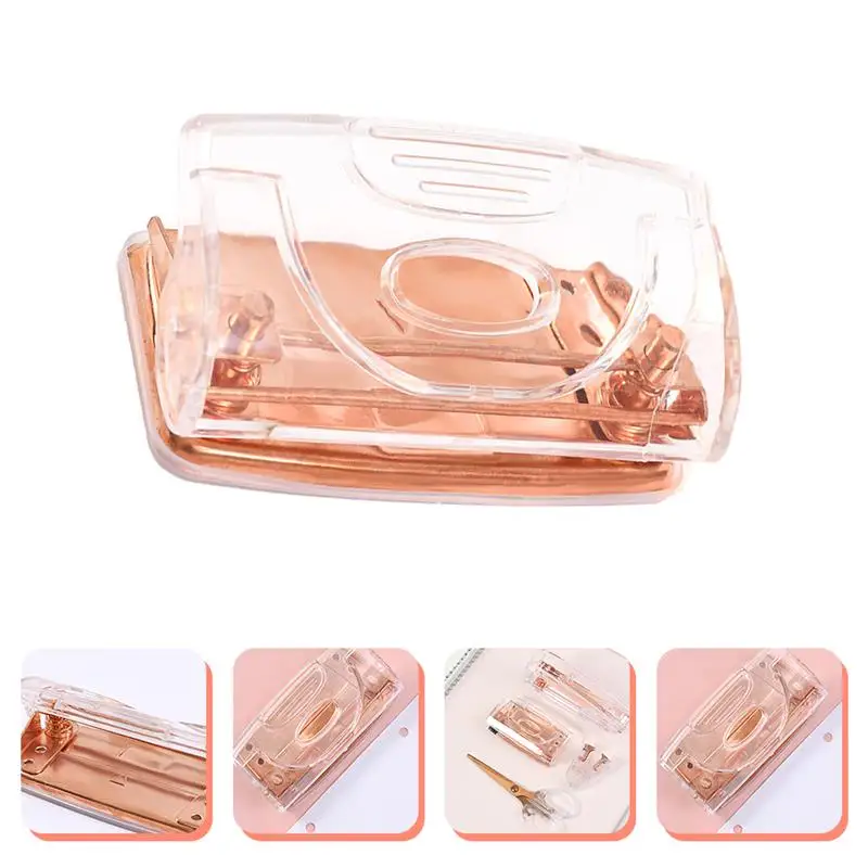 Hole Puncher Punch Paper Office Card Ring Planner Portable Two Household  Binder Multi Function Gold Punches Heavy Duty Single - AliExpress