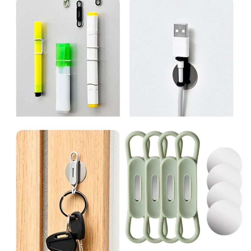 

4 шт. магнитный держатель для ручек, силиконовый держатель для ручек для стола, холодильника, доски