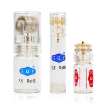 

Best Derma Roller Titanium Tips Microneedle 0.25mm Automatic Gold Derma Stamp,Skin Care Anti Aging Serum Injection Reusable