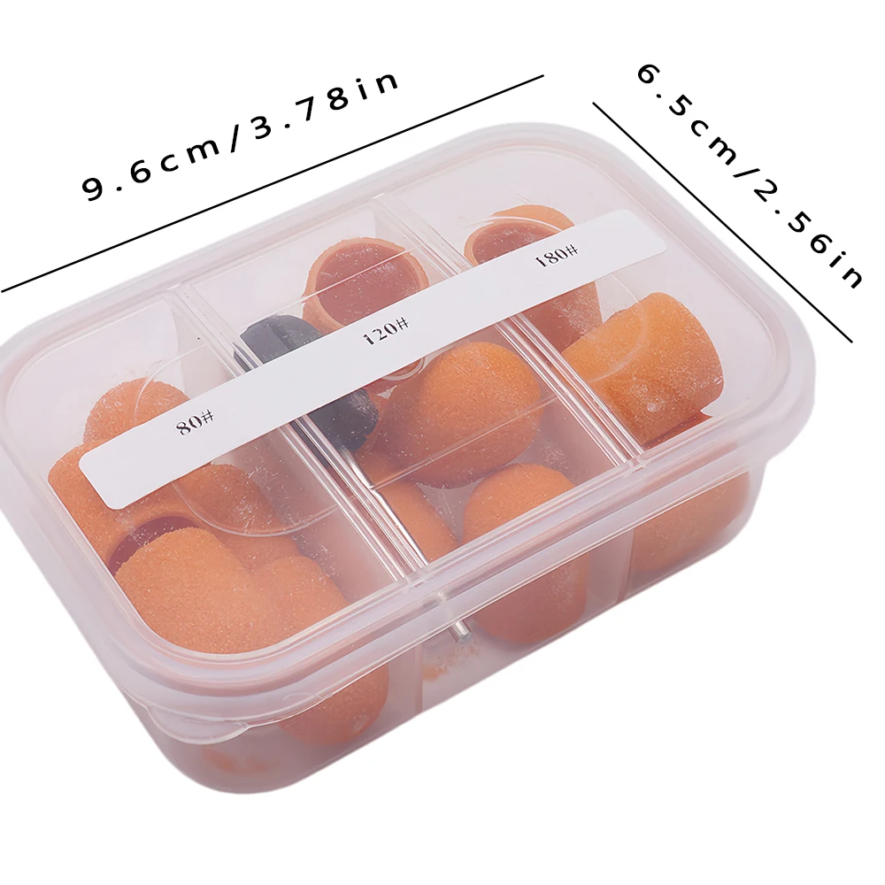 15개 13mm 네일 샌딩 캡과 1개의 맨드렐이 포함된 발 파일 제거기, 매니큐어 페디큐어 네일 폴리싱 버, 가정 및 살롱용