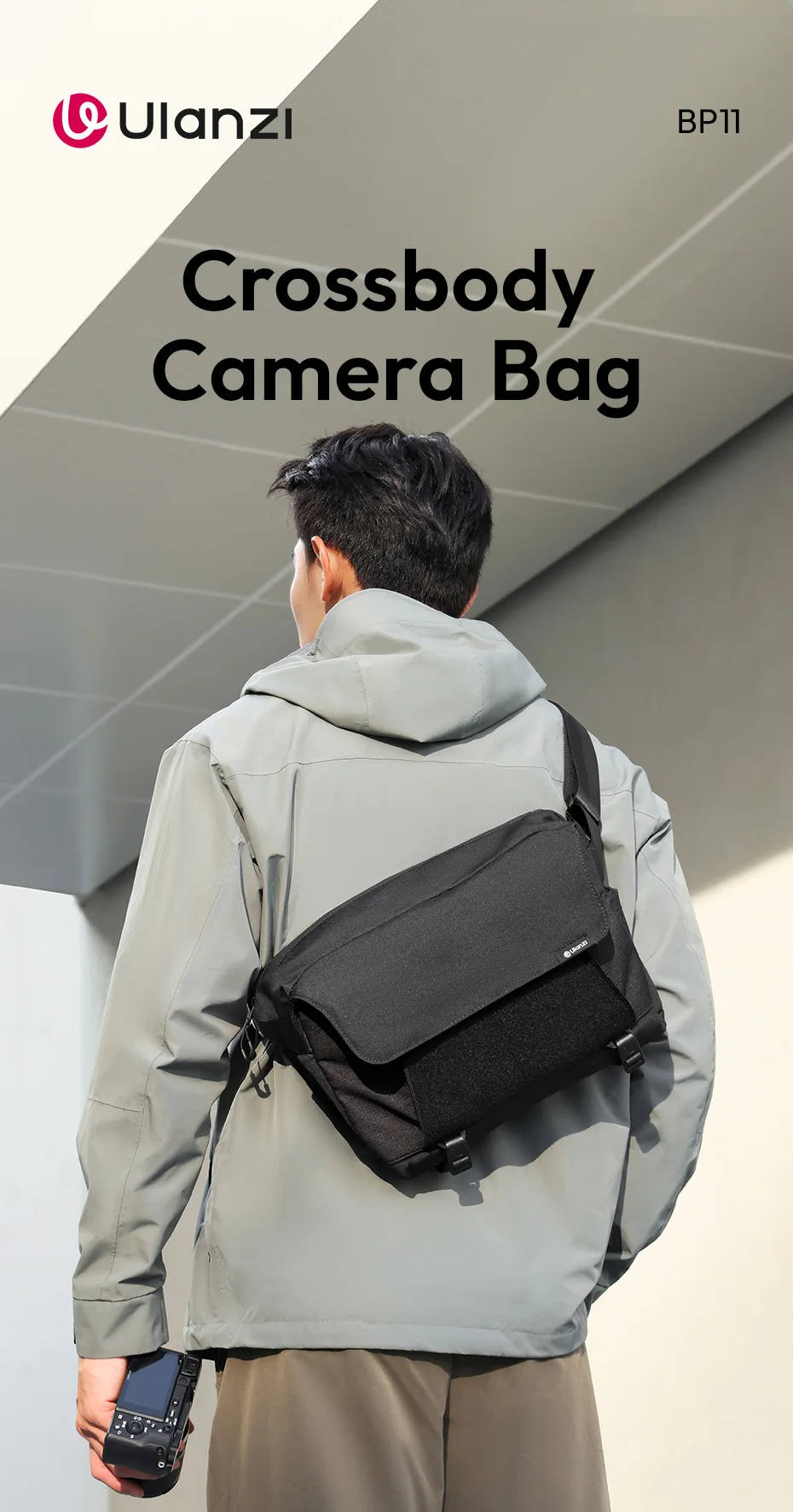 ulanzi BP11 Crossbody Kamera 9L Kapazität Schulter Smartphone Fotografie Digital SLR Für Sony Canon Nikon Schulter Tasche_voghion.com