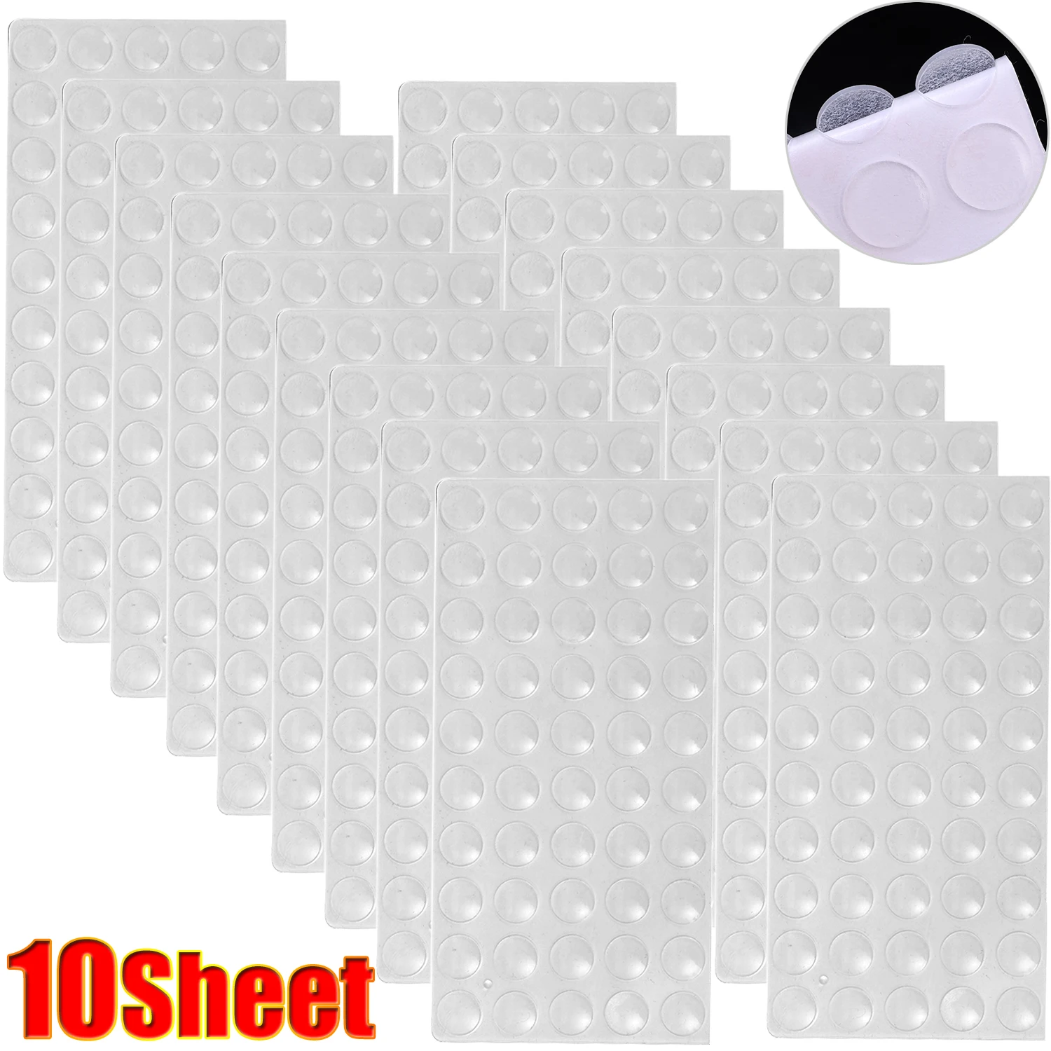 50-500pcs Self-Adhesive Clear Door Stop Rubber Damper er Cabinet Bumpers Silicone Furniture Dots Cushion Protective Pads