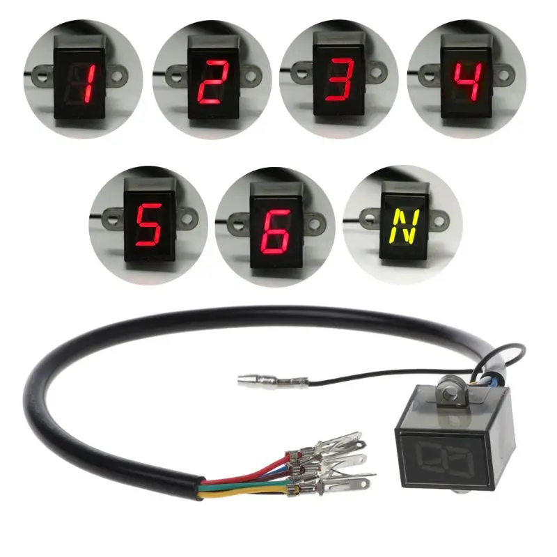 

Motorcycle Gear Super 6 Speed Digital Shift Lever Sensors Gear Display GTWS