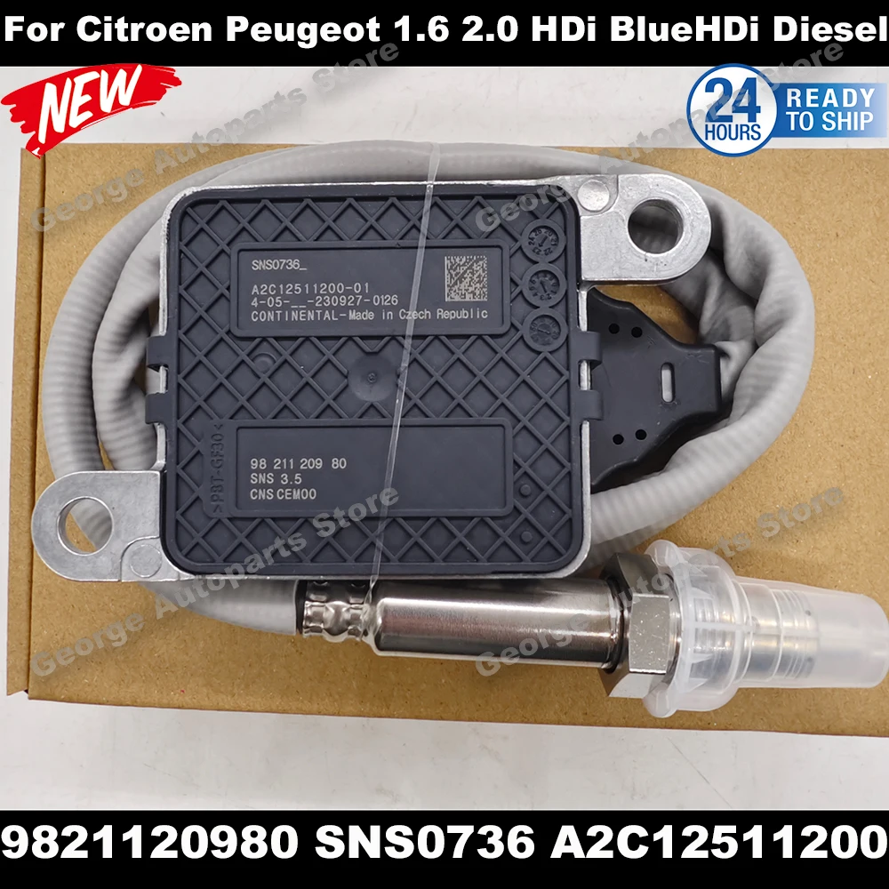 9821120980 Sns0736 Sensore Muslimex Nox Per Citroen Peugeot 1.6 2.0 Hdi Bluehdi Diesel