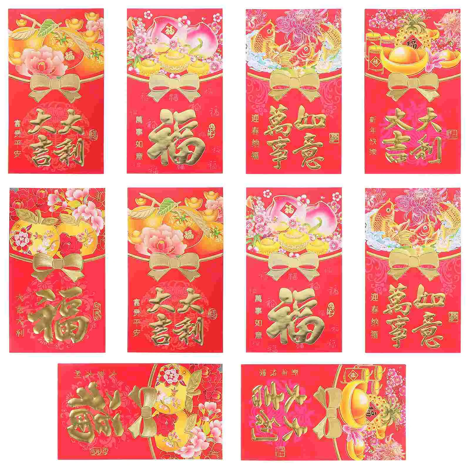 

50Pcs Chinese New Year Red Envelopes 2024 Lunar Year Money Envelopes