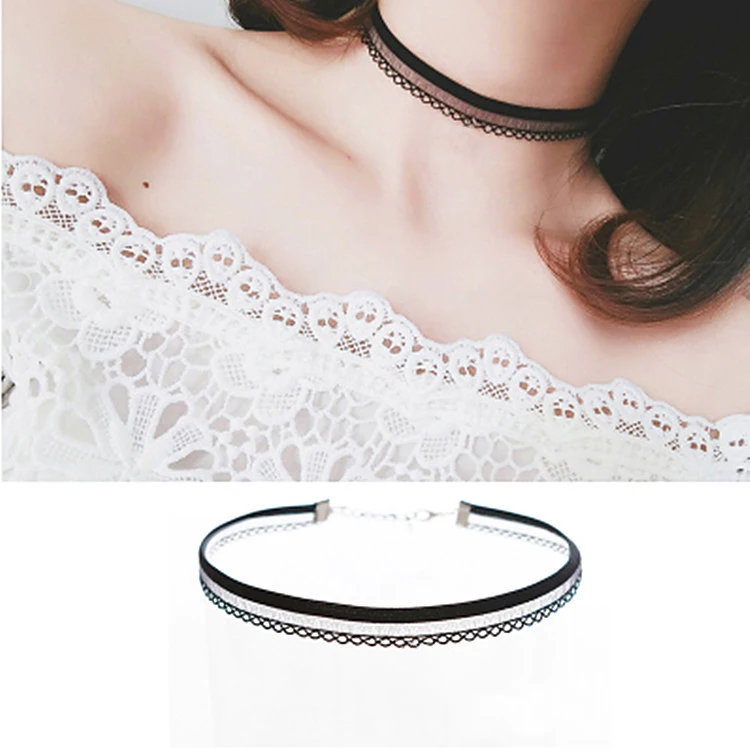 Collana Girocollo Gotica In Pizzo Con Ciondolo Fiore E Rivetti - Gioiello Vintage Regolabile Per Donne, Accessorio Festa E Serate - 4