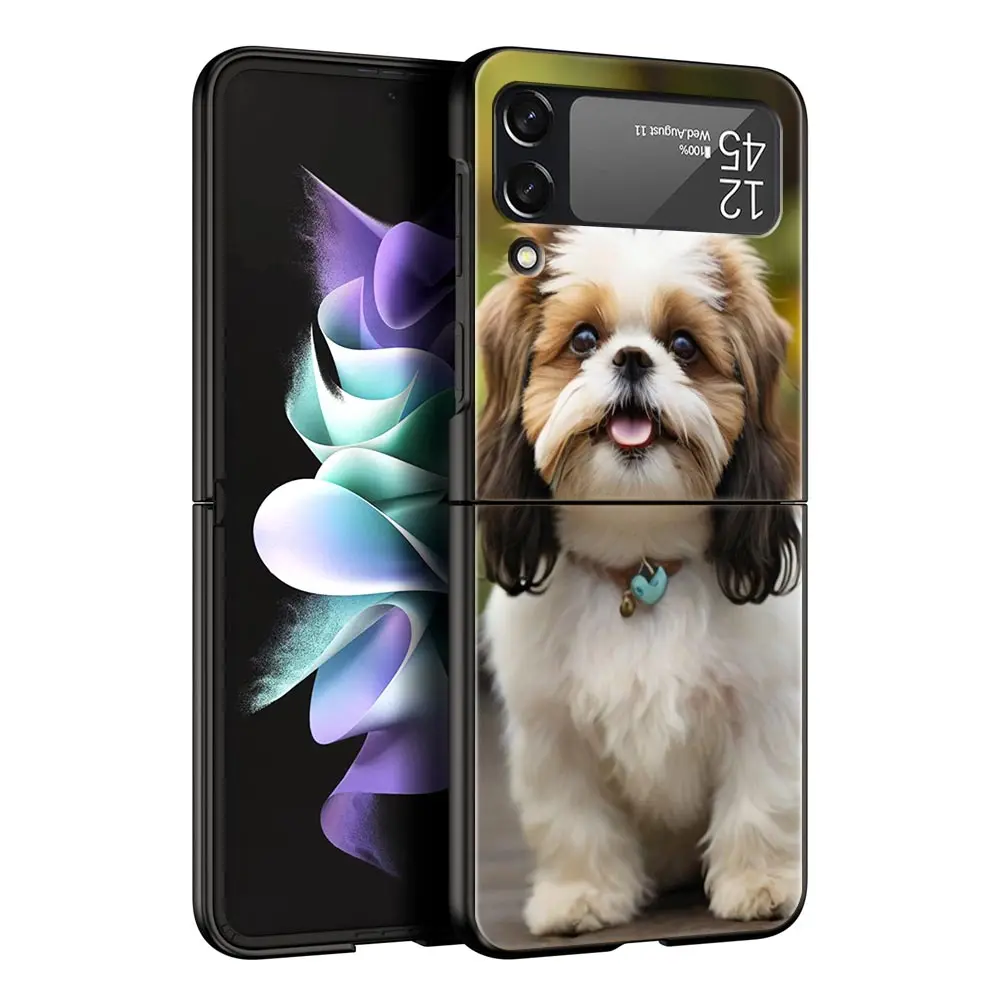 Shih Tzu Painting Cute Animal Phone Case - Folding PC Hard Cover