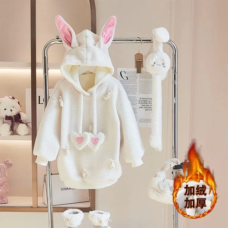 

Girls Hoodies Sweatshirts Cotton Tops Overcoat 2023 Lovely Spring Autumn Kids Teenagers Outwear Children's Clothing