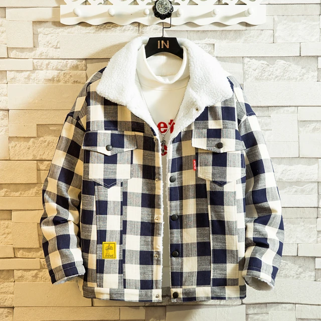 2022 Fashion Casual Cotton Padded Jacketwinter Autumn New Plaid