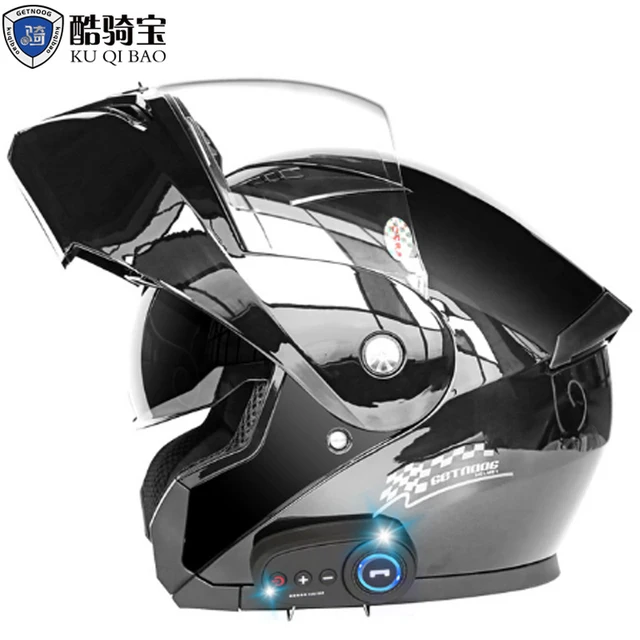 Men's Motorcycle Helmet Full Face Bluetooth Longer Endurance AntiFog