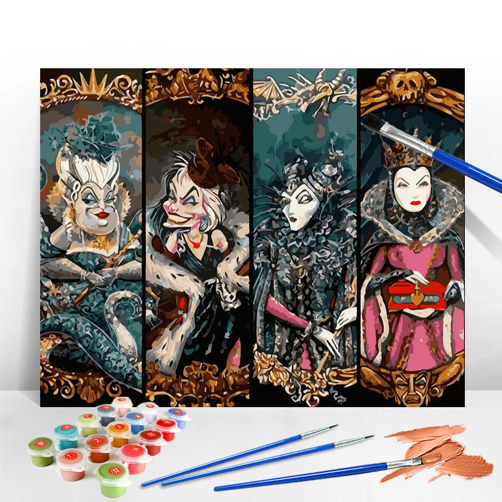 Desenho Disney: O Que Você Precisa Saber Sobre o Kit de Pintura por Números  das Vilãs, image size:1000x1000
