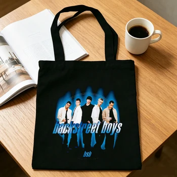 Borsa tote Backstreet Boys, borsa a tracolla pieghevole, shopper da donna per lo shopping
