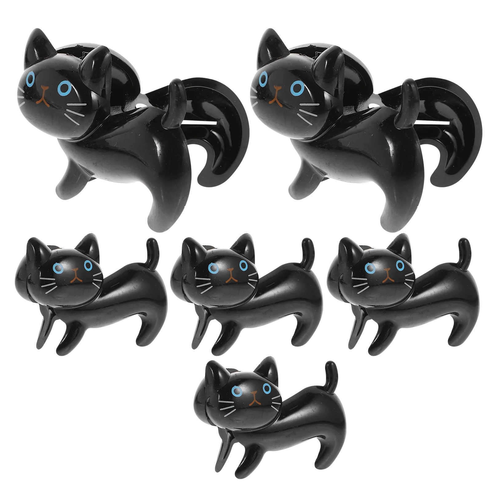 

6 Pcs Towel Clips Cat Clothespin Beach Cute for Pool Chairs Multi-functional Cartoon