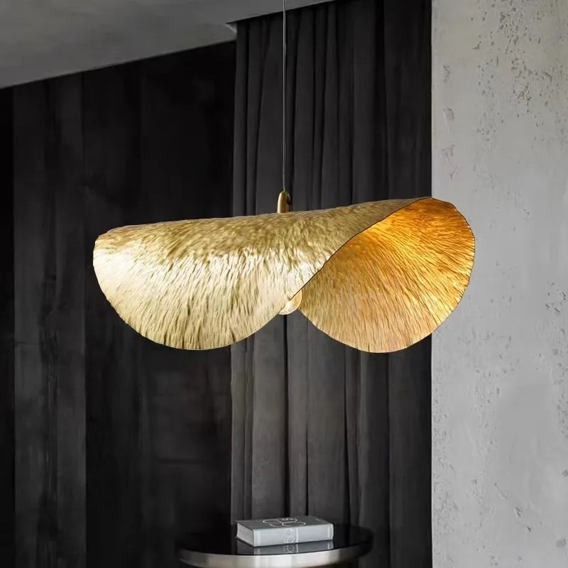 

Gervasoni Pendant Lamps Creative Lotus Leaf Lamp luxury metal lampshade Living Room Kitchen Island dining room decoration lights