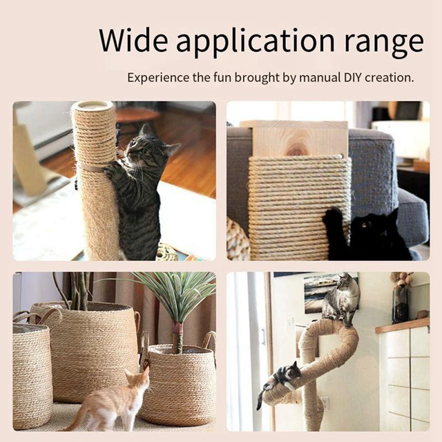Rope Jute Cat Scratching Post Sisal Rope Niserelesa 50M For Cat