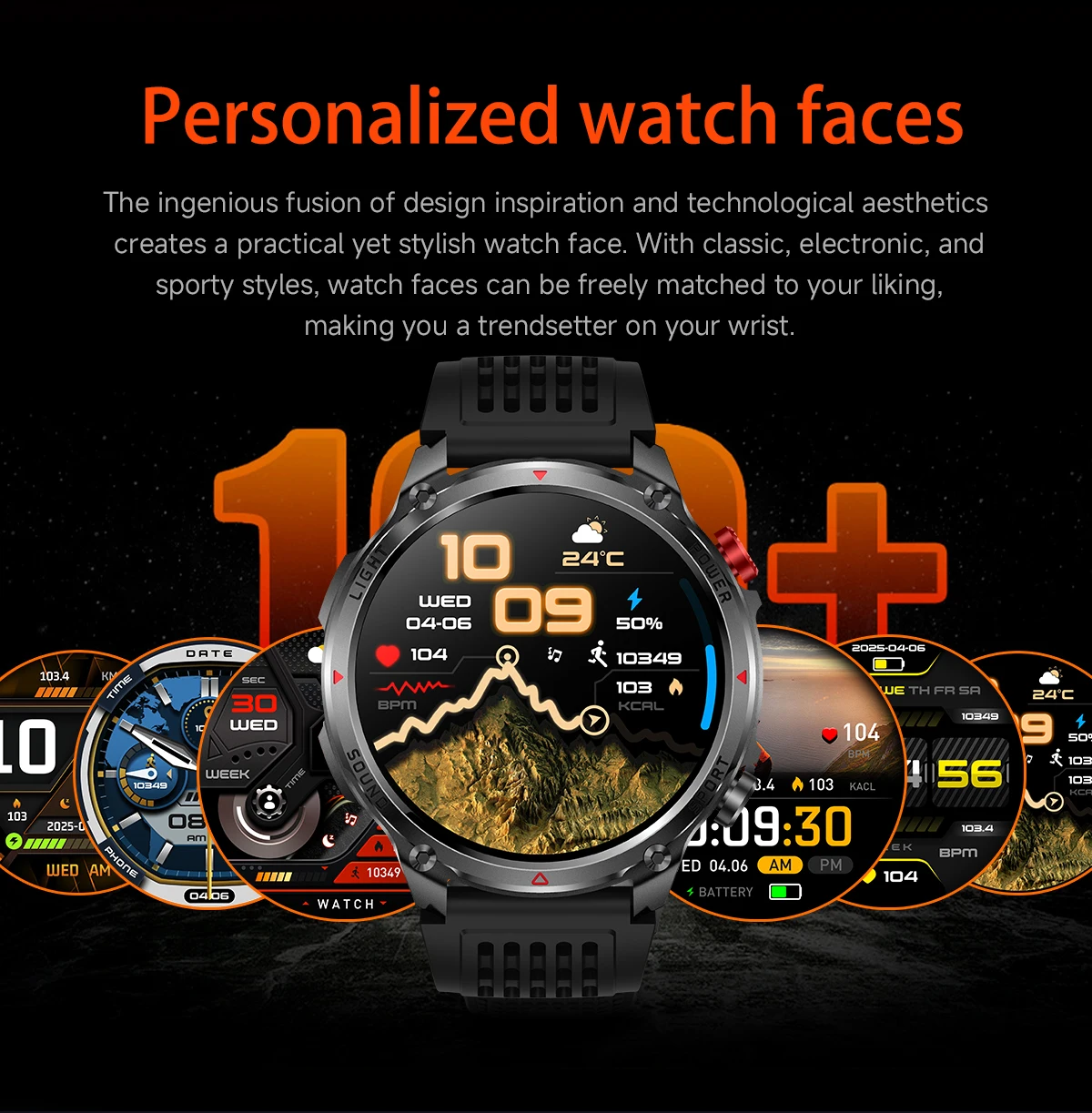 2026 New T-Rex3 Ultra 1100Mah Military Smart Watch Men 1.7"AMOLED GPS Path 5ATM Waterproof Compass LED Flashlight Smartwatch iOS 3