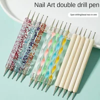 1 ensemble de stylos à points professionnels à double extrémité pour Nail Art – Parfait pour les motifs d'ongles à pois, de strass et complexes 1
