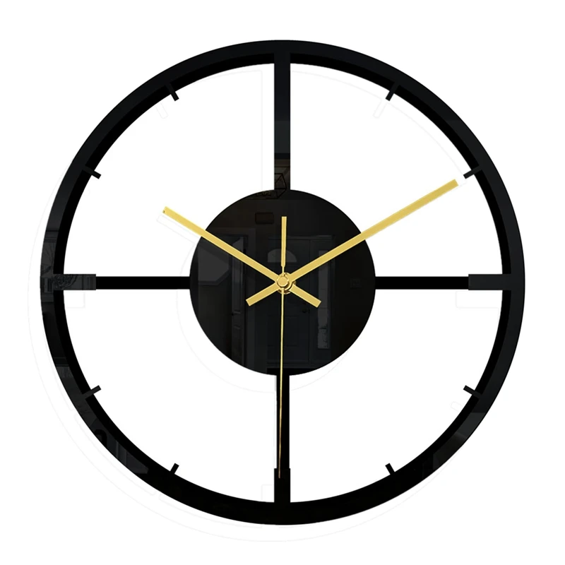 

11.8 Inch Acrylic Transparent Mirror Wall Clock Sticker Fashion DIY Quartz Clocks Watch For Living Room Home Decor