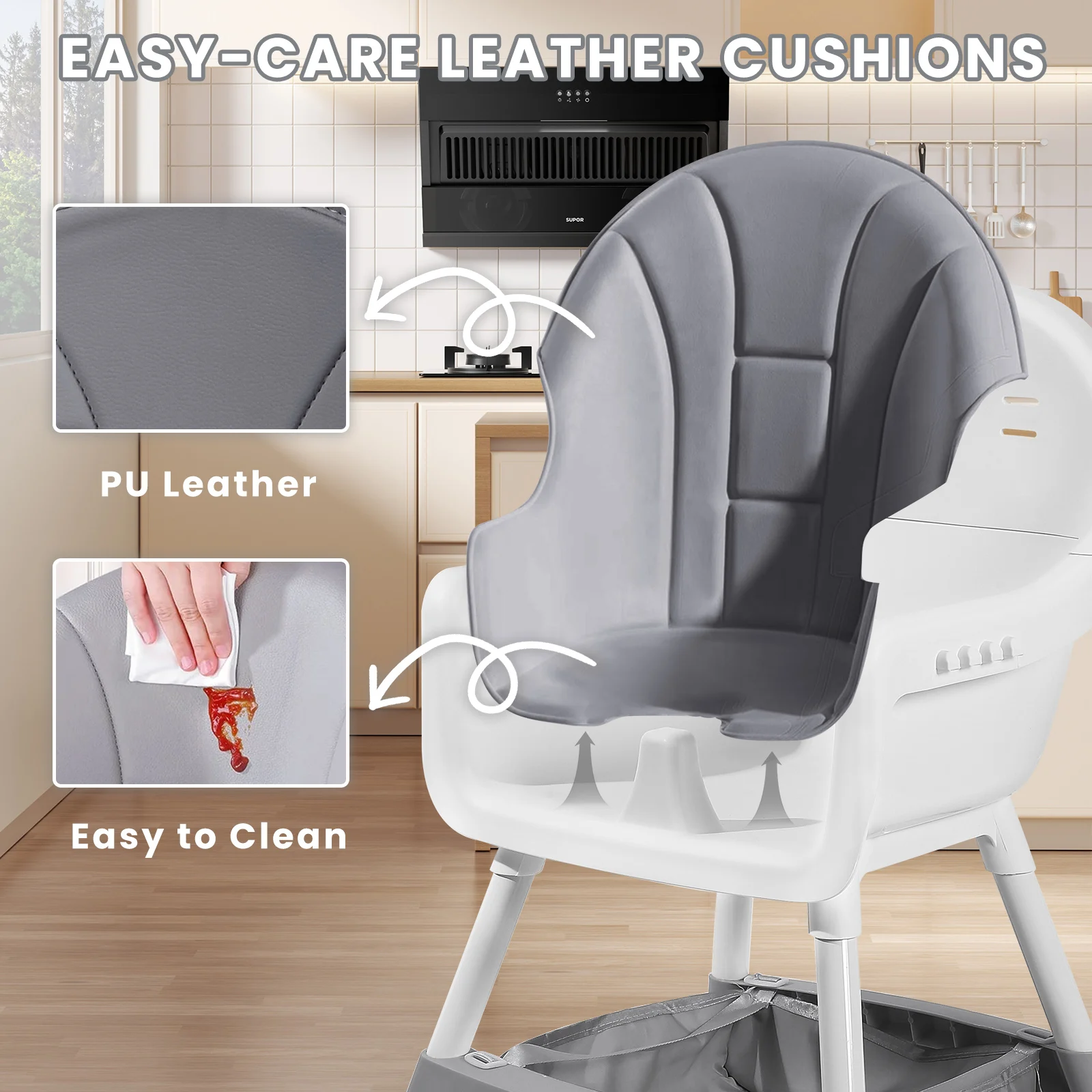 Convertible Portable Baby High Chair 5