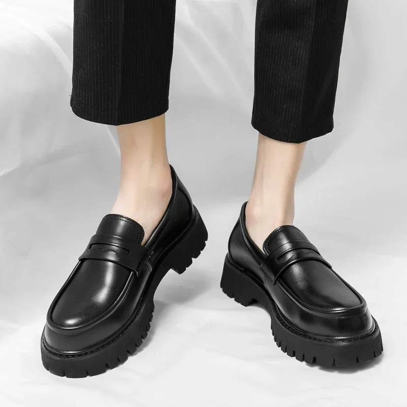 Men Leather Shoes Casual Slip on Dress Casual Spring Summer Business Formal Wedding Shoes Outdoor Tenis Masculino leather shoes