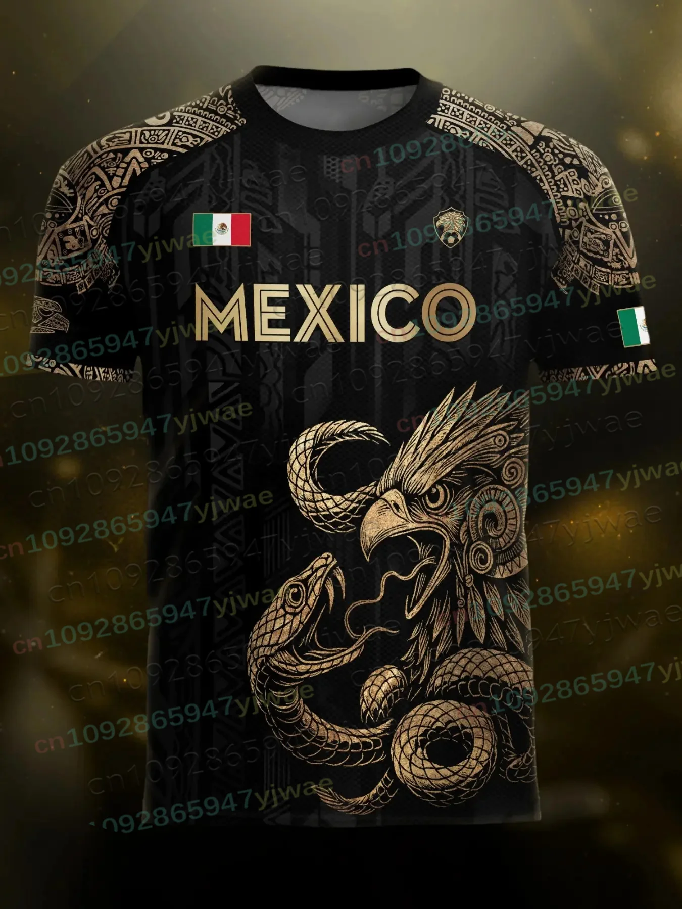 Mexico Special Youth Football Jersey Men Women Casual Sport Breathable Top for Competition Training Tees Summer Parent-child Tee