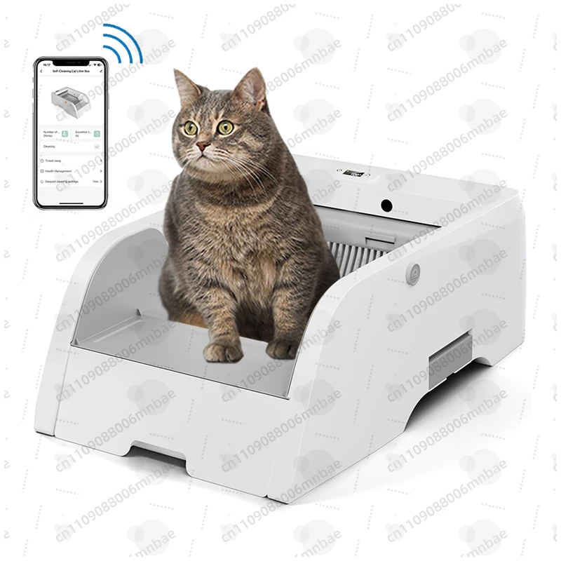 Upgrade automatic litter box open cat toilet with Wifi self-cleaning voice call application control, suitable for multiple cats