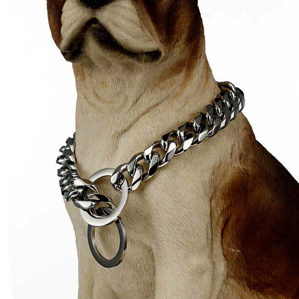 

2022 New 9MM Pet Supplies Metal Dog Leash P Chain Stainless Steel Coloured Collar Pet Supplies Pet Collars