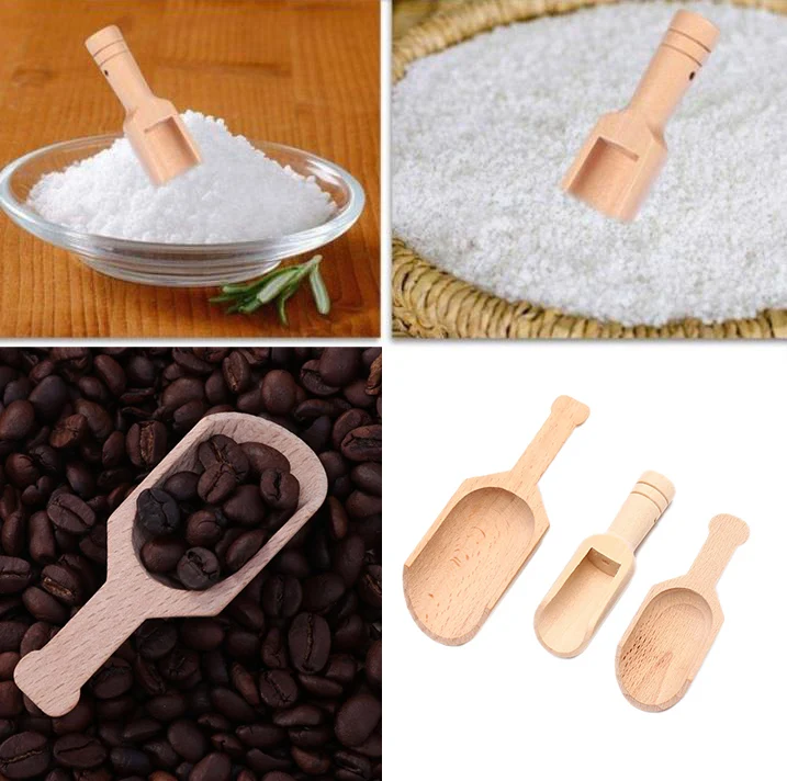 Wooden Mini Tea Coffee Scoops Seasoning Candy Spices Bath Salt Spoons 1Pc wooden spoon