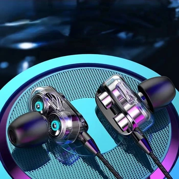 Auricolare cablato da 3,5 mm Auricolare in-ear Auricolari bassi HIFI Cuffie sportive Cuffie da gioco per musica stereo 3D con microfono HD per PC portatili