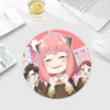 Anime Spy X Family Anti-Slip Round Kawaii Cartoon Anime Gaming Mouse Pad Keyboard Mouse Mats Deskpad Girls for Teen Bedroom 6