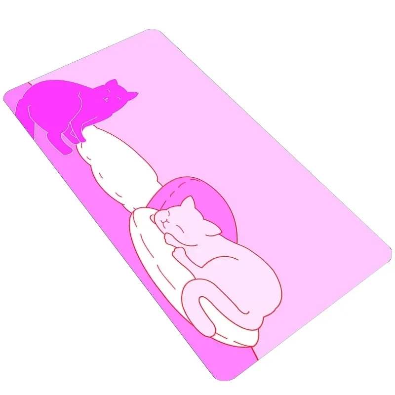 Tappetino Per Mouse Rosa Astratto – Grande 80x30 Cm, Antiscivolo, Bordi Cuciti, Impermeabile, Per Scrivania