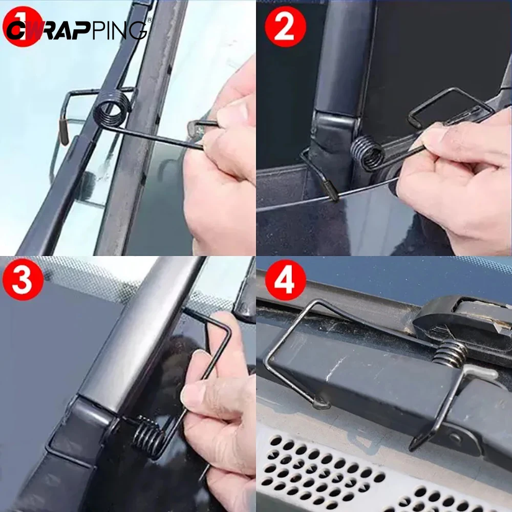 Universal Car Wiper Booster Springs tergicristallo Assisters Car Wiper Arm Booster protettori Smart Booster Springs accessori per camion per auto - Image 5